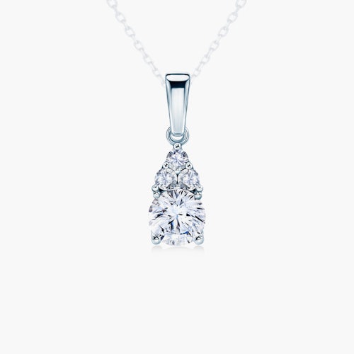 Zawieszka Fairytale: białe złoto, diament laboratoryjny